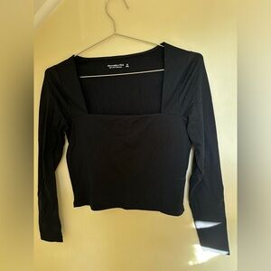 Abercrombie square neck long sleeve top